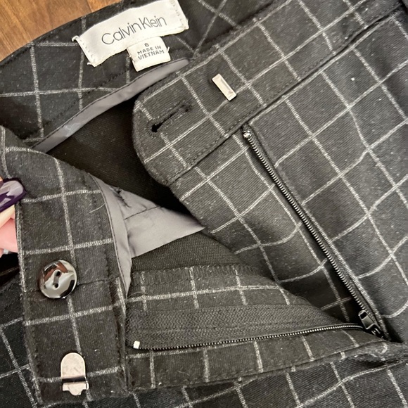 Calvin Klein Black pants with Grey pin stripe Size 6 - Picture 7 of 7